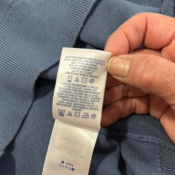 Lands End Blue V-Neck Vest - Picture 8 of 8